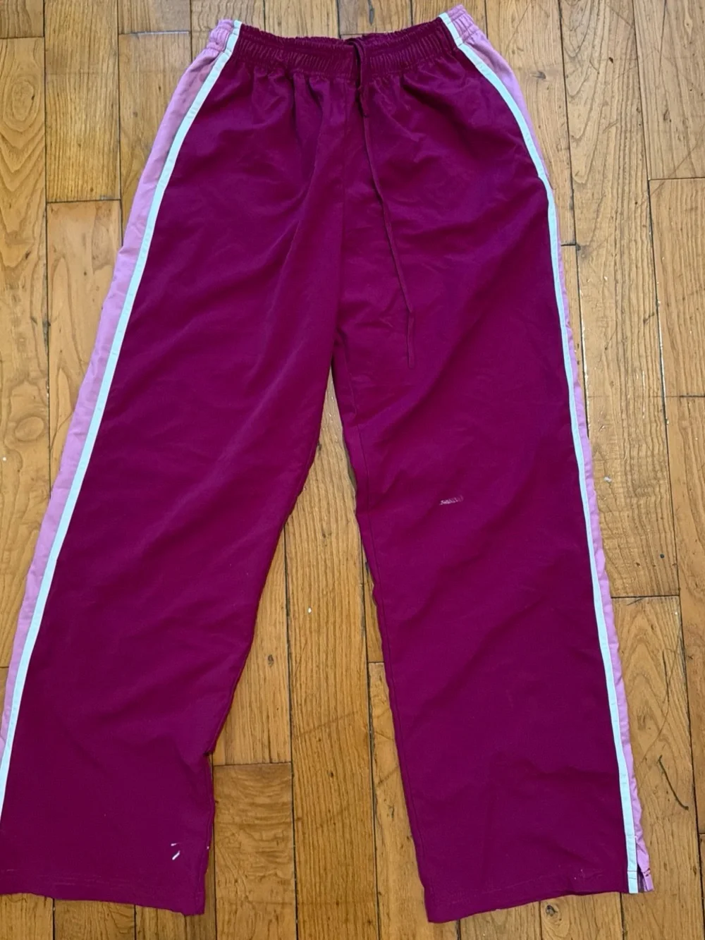 Nike Maroon and Pink Track Pants